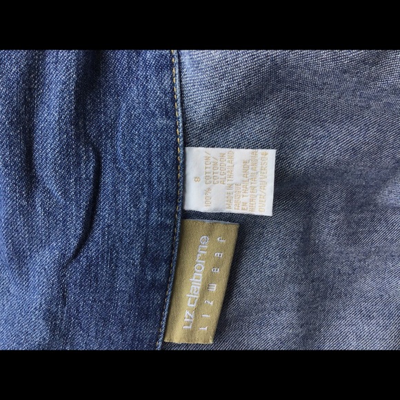 Liz Claiborne Sleeveless Denim Dress - Picture 6 of 8